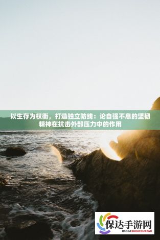 以生存为权衡，打造独立防线：论自强不息的坚韧精神在抗击外部压力中的作用